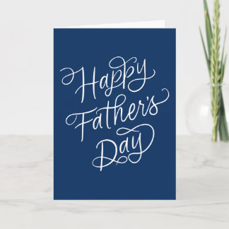 Happy Father's Day Handlettering Custom Color Card