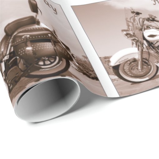 Happy Father's Day Harley Davidson Wrapping Paper Zazzle