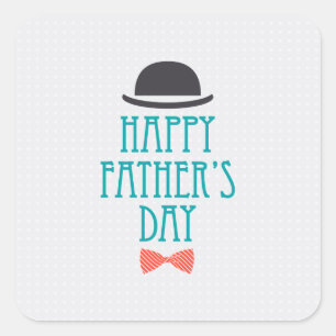Happy Father's Day Hat & Bow Tie Sticker