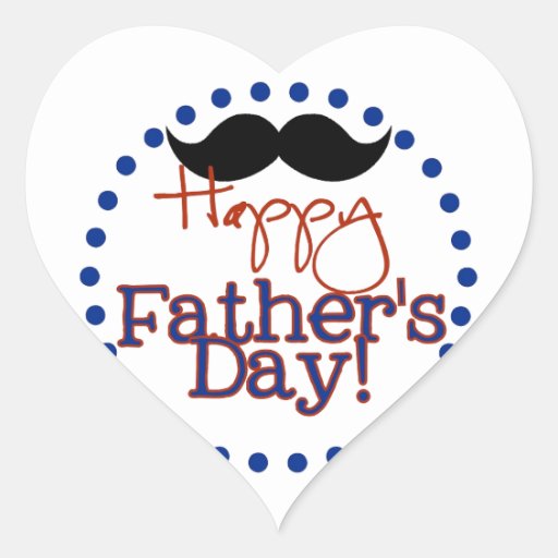 happy father's day heart sticker | Zazzle
