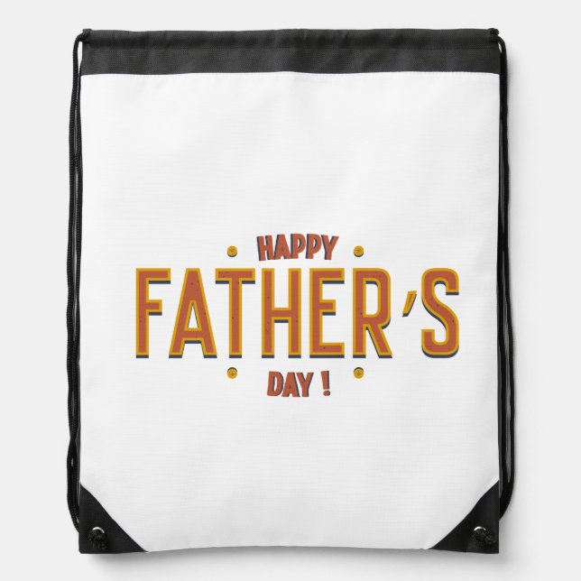 Happy Father's Day – Heartfelt Gift for the World' Drawstring Bag (Front)