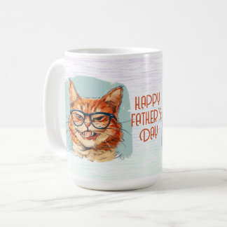 Happy Father's Day Hilarious Cat Coffee Mug