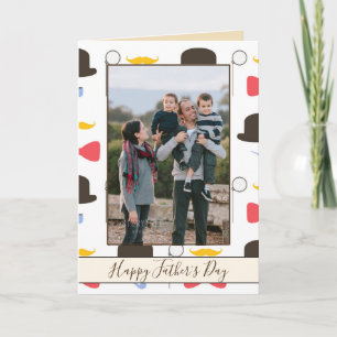 Happy Father's Day Hipster Photo Card