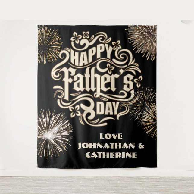 Happy Father's Day holiday backdrop from family (Front)