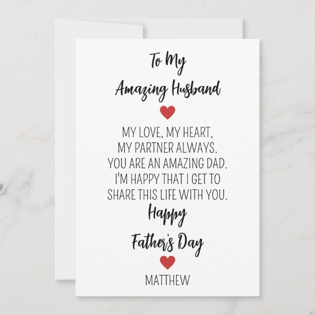 Happy Father's day  Holiday Card (Front)