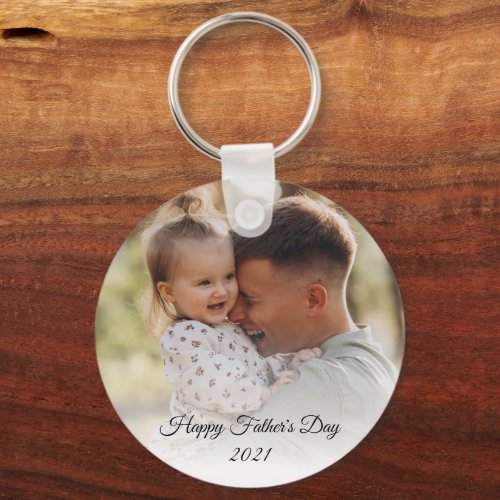 happy fathers day  holiday photo stylish keychain