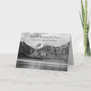 Happy Father's Day Husband Mountain Lake Photo Card