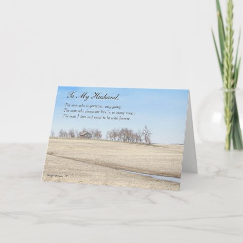 Happy Fathers Day Husband Old Prairie House 1H Card