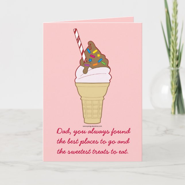 Happy Father's Day: Ice Cream Cone Card (Front)