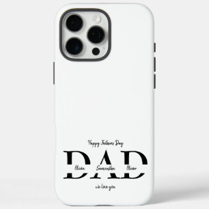 Happy Father's Day iPhone Case with Kids' Names