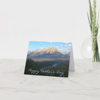 Happy Father's Day Jackson Hole Mountains Card by mlewallpapers at Zazzle