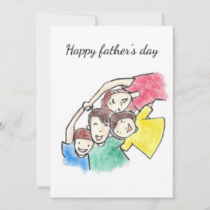 Happy father's day l Kids artwork l Cute Holiday Card