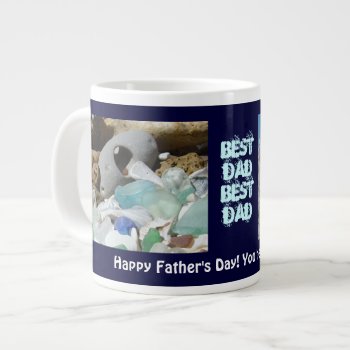Happy Father's Day! Large Mug Ocean Beach Best by NatureGiftsArt at Zazzle