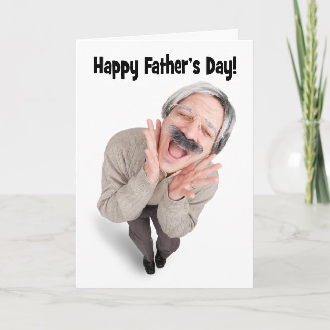 Happy Father's Day Laughing Dad Jokes Humor Holiday Card (Front)