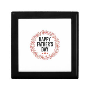 Happy Fathers Day Leaf Wreath Vintage Shirt Design Gift Box