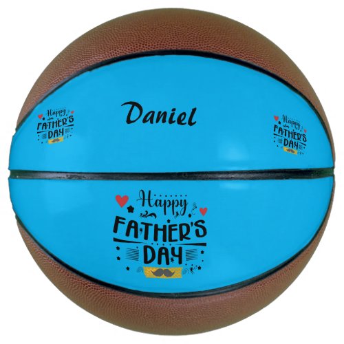 Happy Fathers Day Leaping Frogs Hearts Moustache  Basketball