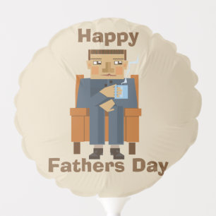Happy Fathers Day man in armchair Balloon