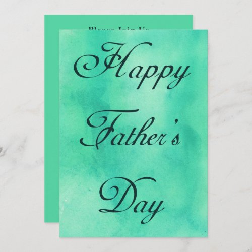 Happy Fathers Day Mint Green Summer Picnic Party Invitation