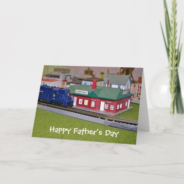 Happy Father's Day - Model Train Card (Front)