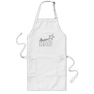 Happy Father's Day Modern Design "SUPER DAD" Long Apron