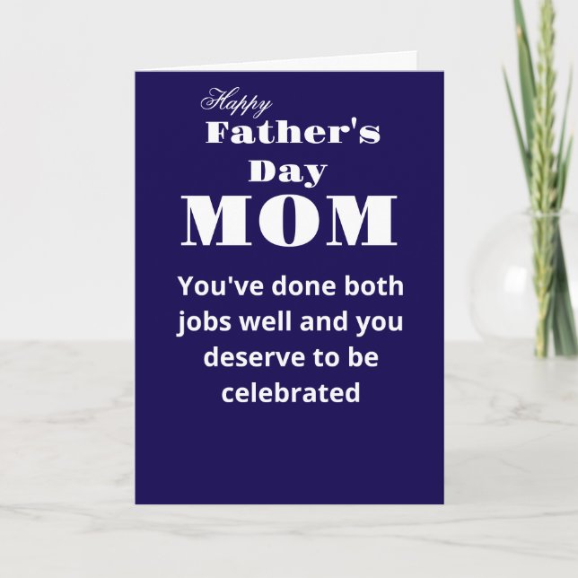 Happy Father's day, Mom Card (Front)