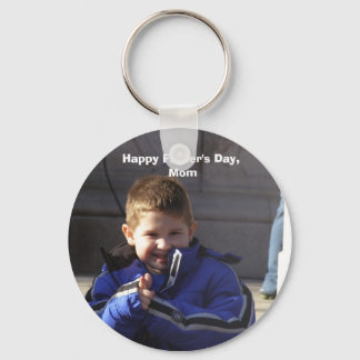 Happy Father's Day, Mom Round Keychain