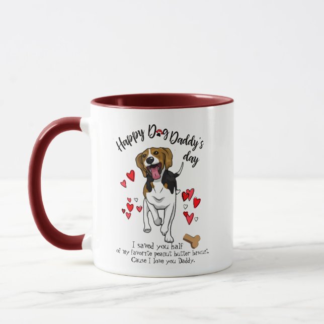 Happy Father's Day Mug from Your Beagle Dog (Left)