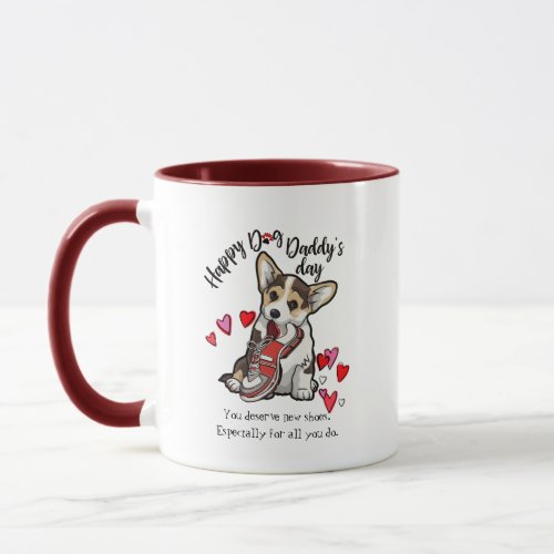 Happy Fathers Day Mug from your Corgi Dog