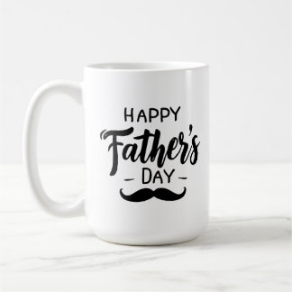 Happy Father's Day - Mustache Celebration Art Coffee Mug