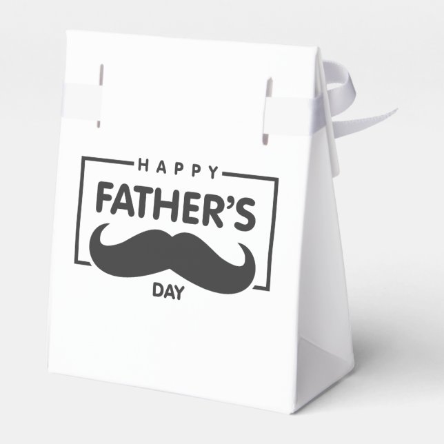 Happy Father's Day Mustache | Favor Box (Back Side)
