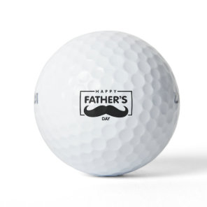 Happy Father's Day Mustache | Golf Balls