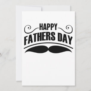 Happy Fathers Day Mustache Holiday Card