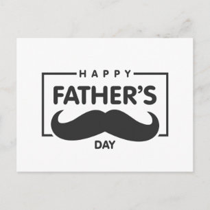Happy Father's Day Mustache Postcard