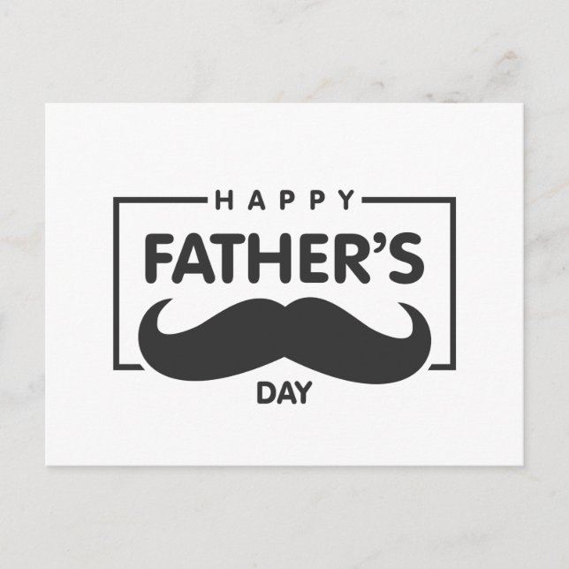 Happy Father's Day Mustache | Postcard (Front)
