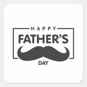 Happy Father's Day Mustache Sticker