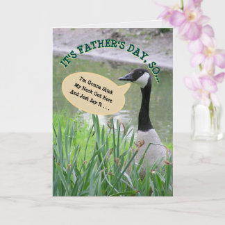 HAPPY FATHER'S DAY/MY DAD NUMERO UNO/GOOSE IMAGE CARD