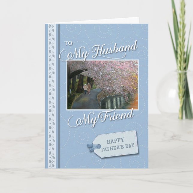 Happy Fathers Day my husband my friend Card (Front)