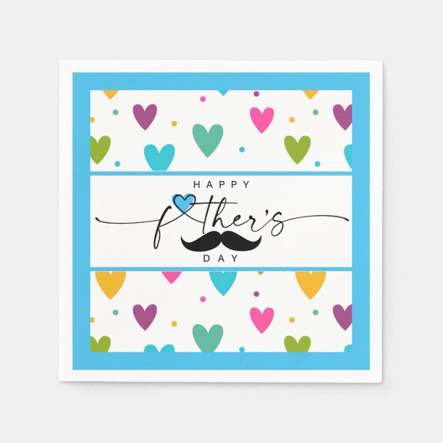 Happy Fathers Day Napkins (Front)