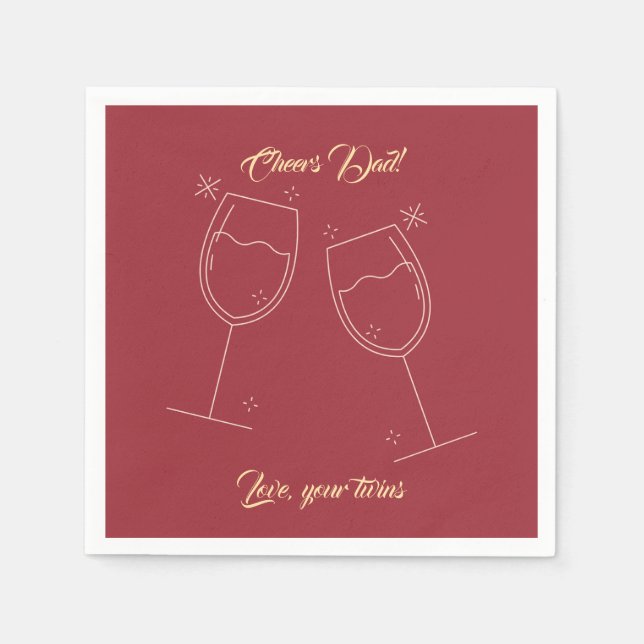 Happy Father's Day  Napkins (Front)