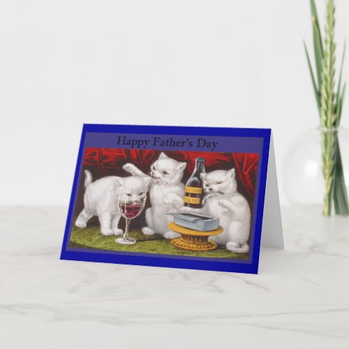 Happy Fathers Day Naughty Kittens Card