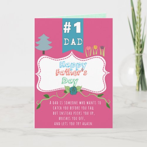 Happy Fathers Day No1 Dad Greeting Card