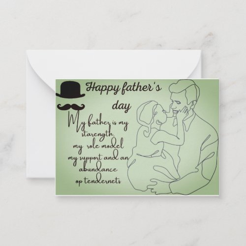 Happy fathers Day Note Card