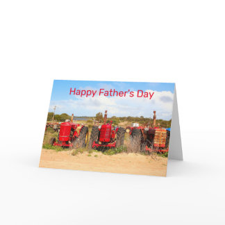 Happy Father's Day: old tractors Card