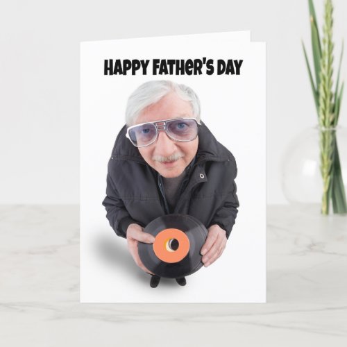 Happy Fathers Day Oldie But Goodie Record Humor  Holiday Card
