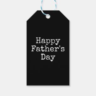 Happy Father's Day on black background Gift Tags