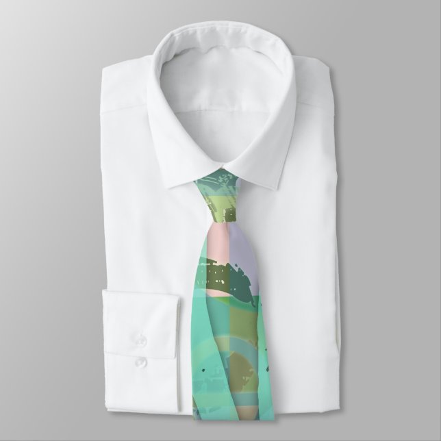 Happy Father's Day Original Lettering Design 02 Neck Tie (Tied)