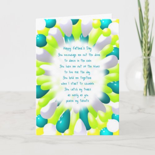 Happy Fathers Day Original Poetry Greeting Card