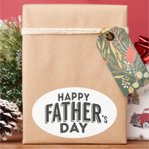 Happy Father's Day Oval Sticker