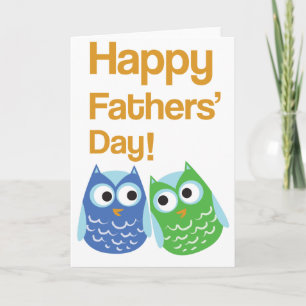 Happy Fathers' Day - Owls Card