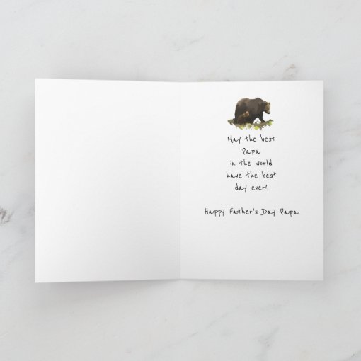 Happy Father's Day Papa Bear Dad, Father Card | Zazzle